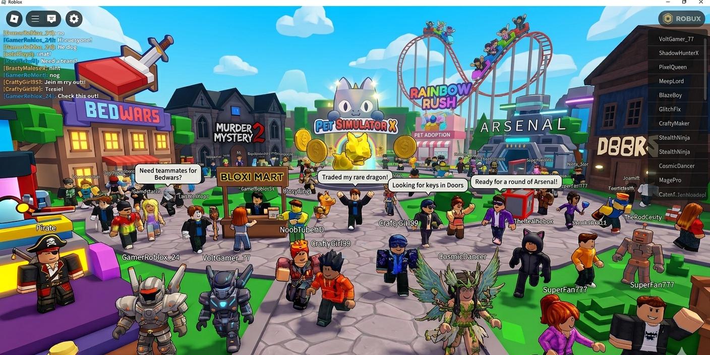 Pantalla de selección de los mejores juegos de Roblox en 2026 para jugar en grupo