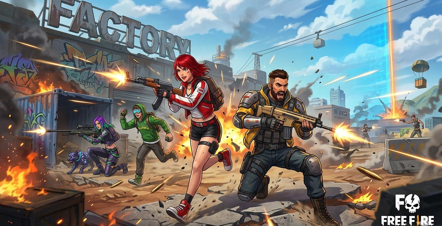 Pantalla de inicio de la temporada EVO Season de Free Fire 2026 con los dos nuevos personajes